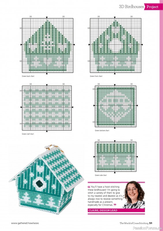 Коллекция вышивки в журнале «The World of Cross Stitching №352 2024»