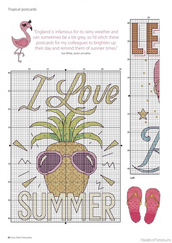 Коллекция вышивки крестиком в журнале «Cross Stitch Favourites - Spring/Summer 2022»