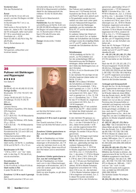 Вязаные модели в журнале «Burda Stricken №1 2023»