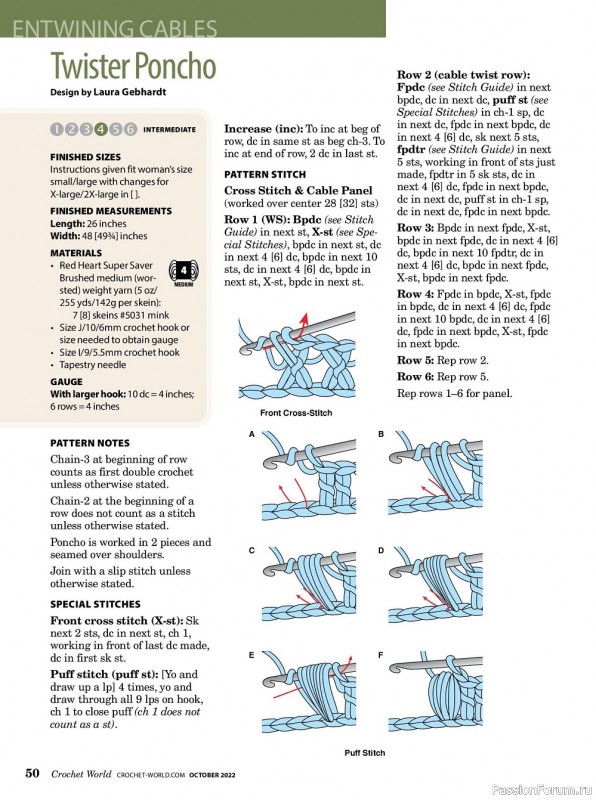 Вязаные проекты крючком в журнале «Crochet World - October 2022»
