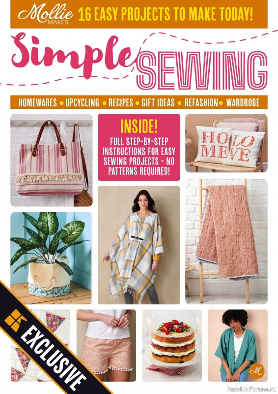 Коллекция проектов для рукодельниц в журнале «Mollie Makes - Simple Sewing 2025»
