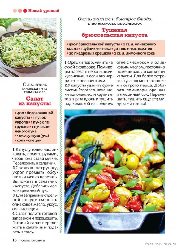 Коллекция кулинарных рецептов в журнале «Люблю готовить! №9 2025»