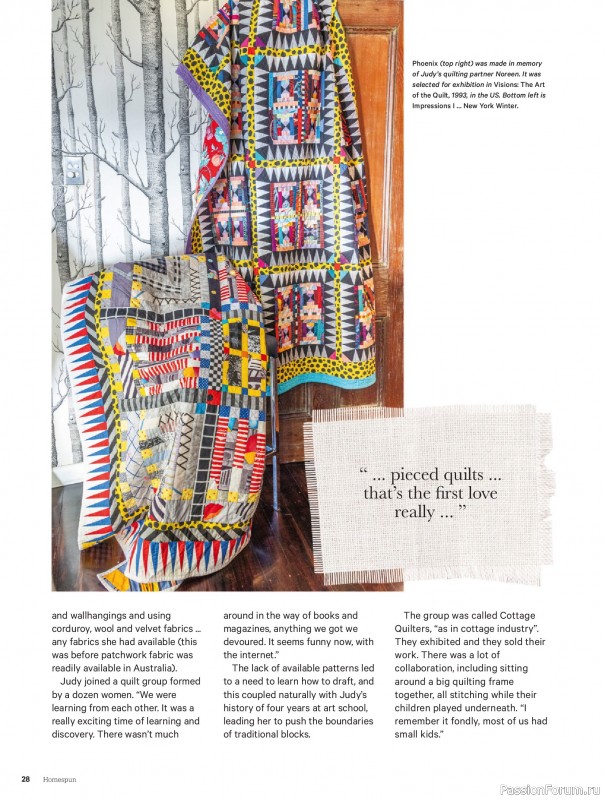 Коллекция проектов для рукодельниц в журнале «Australian Homespun №228 2025»