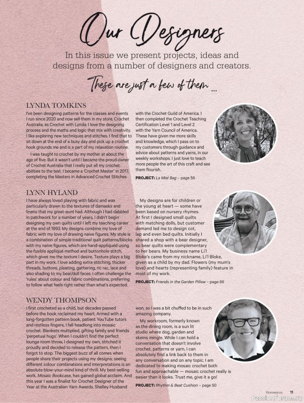 Коллекция проектов для рукодельниц в журнале «Australian Homespun - October-November 2025»