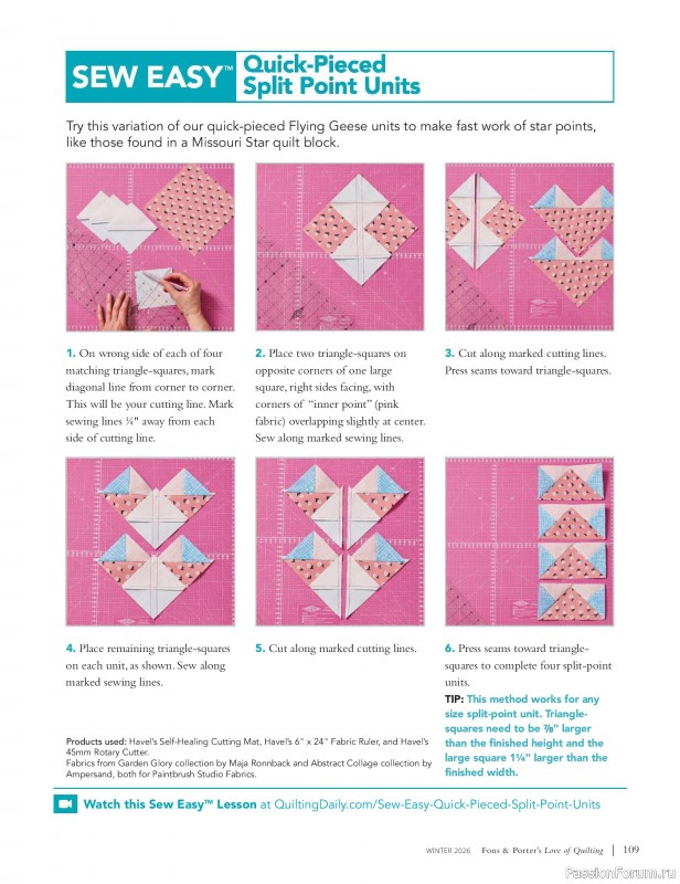 Коллекция проектов для рукодельниц в журнале «Fons & Porter's Love of Quilting - Winter 2026»