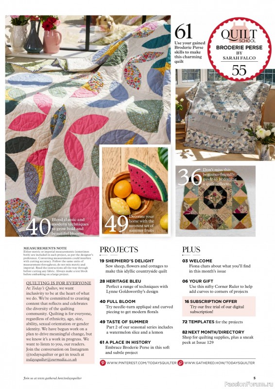 Коллекция проектов для рукодельниц в журнале «Todays Quilter №128 2025»
