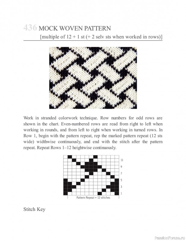 Коллекция узоров спицами в книге «The New Knitting Stitch Dictionary»