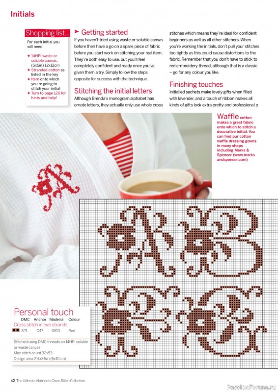 Коллекция вышивки в журнале «Cross Stitch Collection - The Ultimate Alphabets 2026»