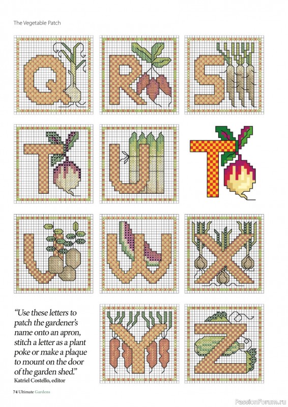 Коллекция вышивки в журнале «Ultimate Cross Stitch Gardens 2026»
