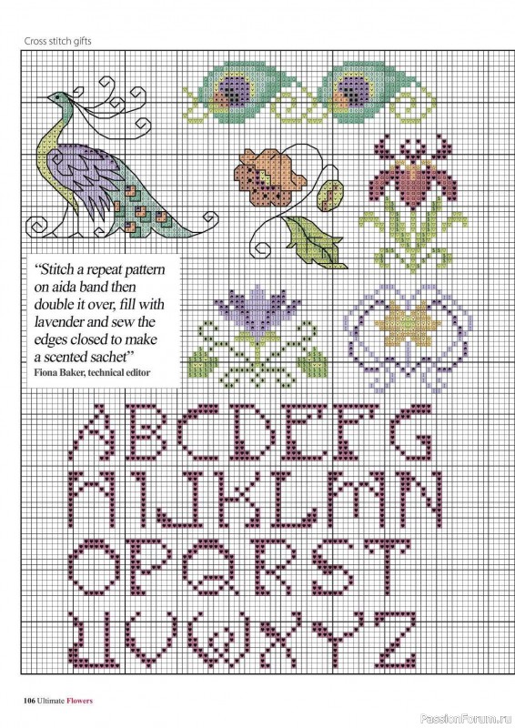 Коллекция вышивки в журнале «Ultimate CrossStitch Flowers - 2025»