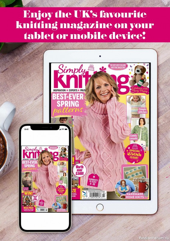 Вязаные проекты крючком в журнале «Simply Knitting №250 2024»