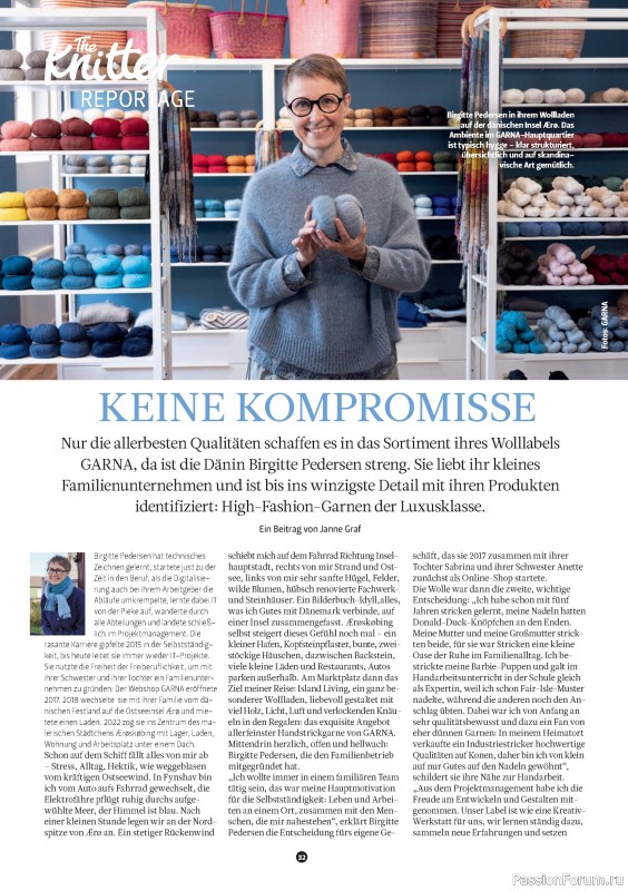 Вязаные проекты спицами в журнале «The Knitter №78 2025 Germany»
