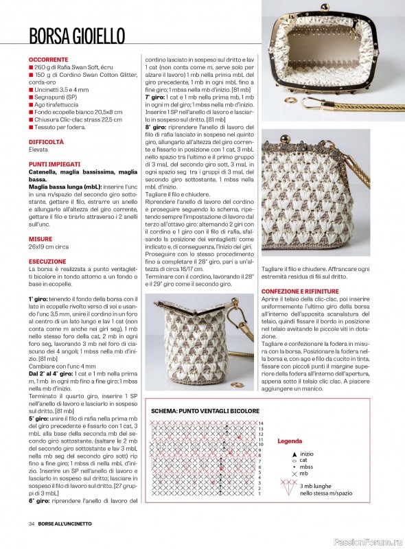 Вязаные проекты в журнале &laquo;Motivi all'Uncinetto Borse №1 2026&raquo;