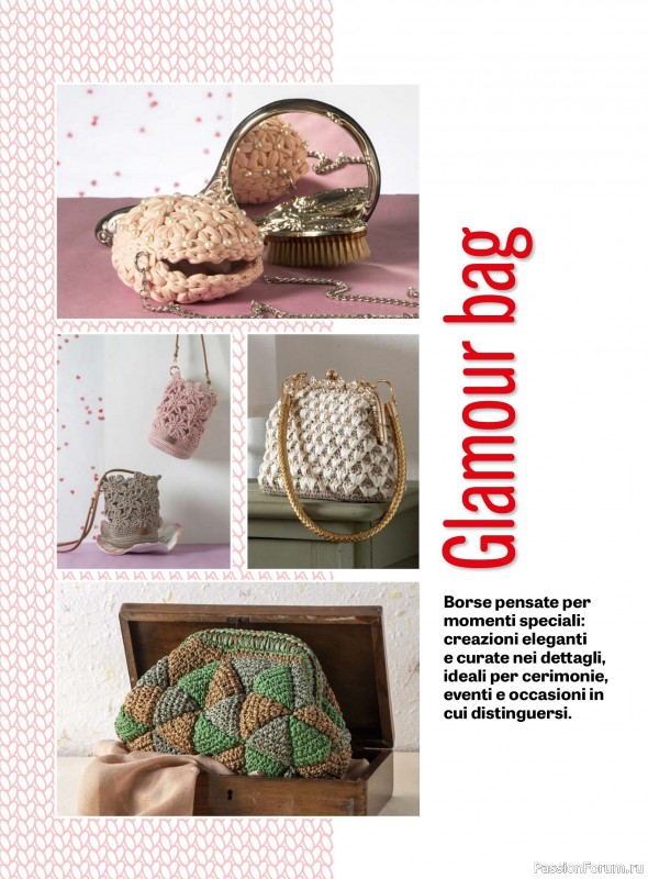 Вязаные проекты в журнале &laquo;Motivi all'Uncinetto Borse №1 2026&raquo;