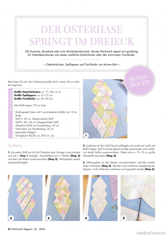 Коллекция проектов для рукодельниц в журнале &laquo;Patchwork das Magazin №3 2026&raquo;