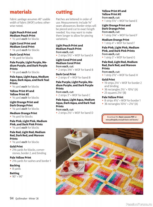 Коллекция проектов для рукодельниц в журнале «Quiltmaker - Winter 2026»