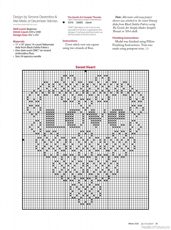 Коллекция вышивки в журнале «Just CrossStitch - Winter 2025»