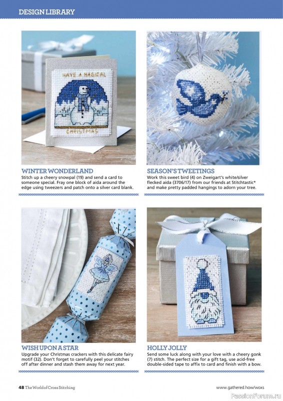 Коллекция вышивки в журнале «The World of Cross Stitching №338 2022»