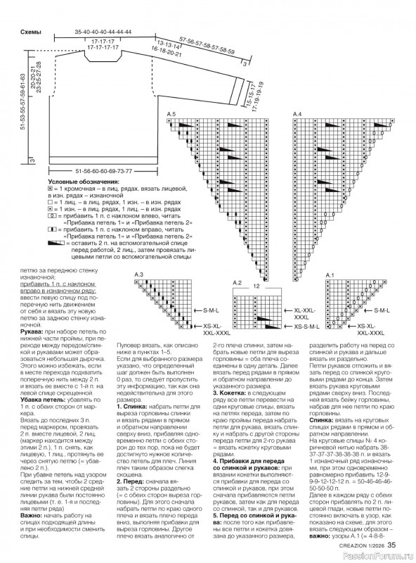 Вязаные модели в журнале «Creazion №1 2026»