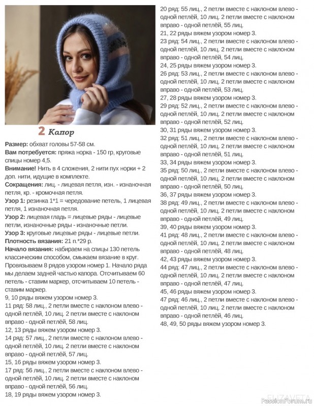 Вязаные модели в журнале «Elizaveta №1 2022»