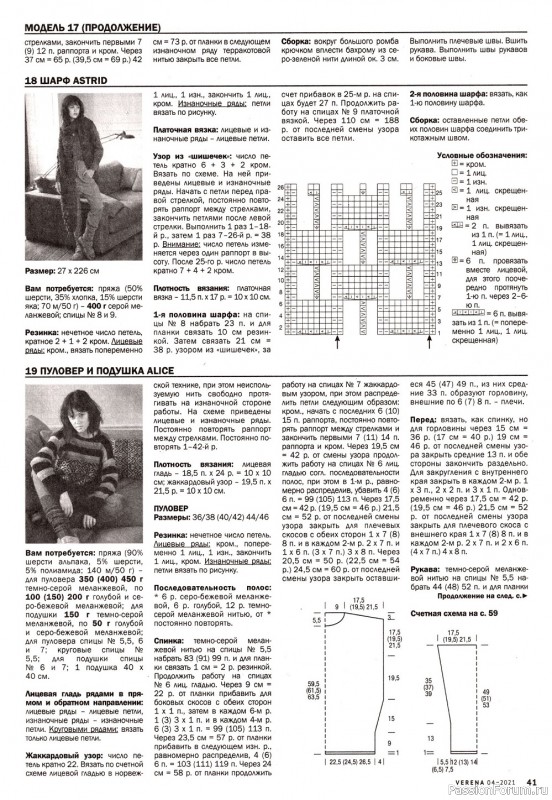 Вязаные модели в журнале «Verena №4 2021»