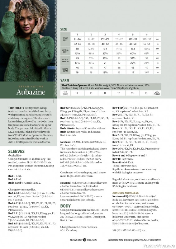 Вязаные проекты спицами в журнале &laquo;The Knitter №223 2025&raquo;