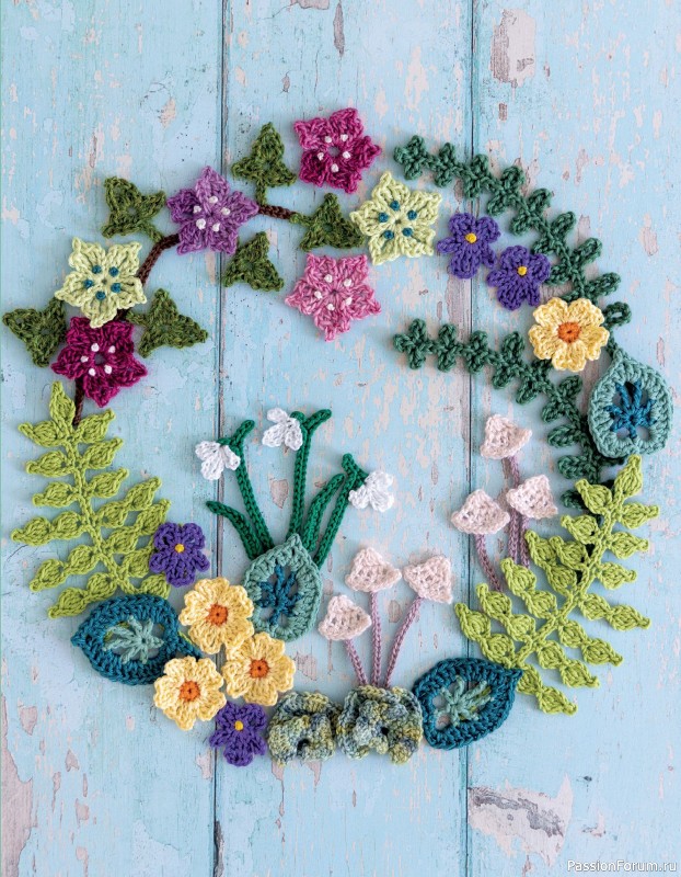 Bязаные проекты в журнале «100 crochet: flowers, plants and petals»