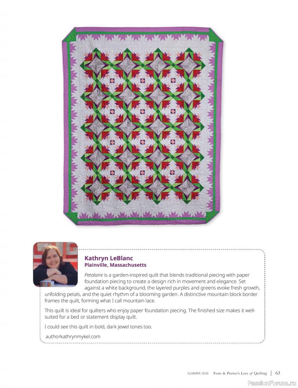 Коллекция проектов для рукодельниц в журнале «Love of Quilting - Summer 2026»