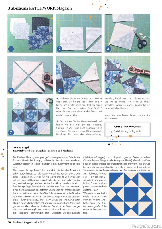 Коллекция проектов для рукодельниц в журнале &laquo;Patchwork das Magazin №2 2026&raquo;