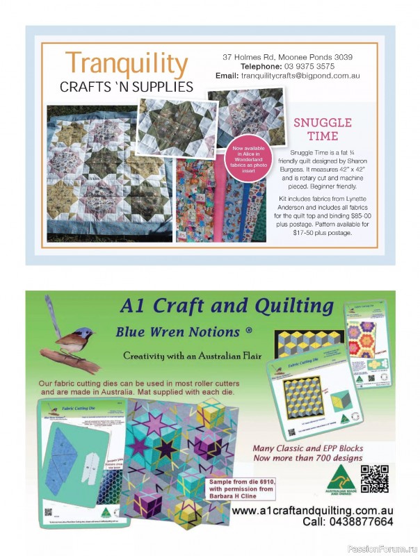 Коллекция проектов для рукодельниц в журнале «Quilters Companion №134 2025»