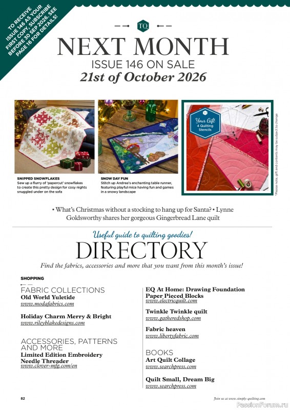 Коллекция проектов для рукодельниц в журнале &laquo;Todays Quilter №145 2026&raquo;