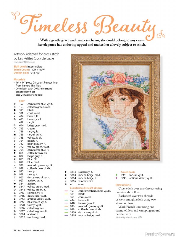 Коллекция вышивки в журнале «Just CrossStitch - Winter 2025»