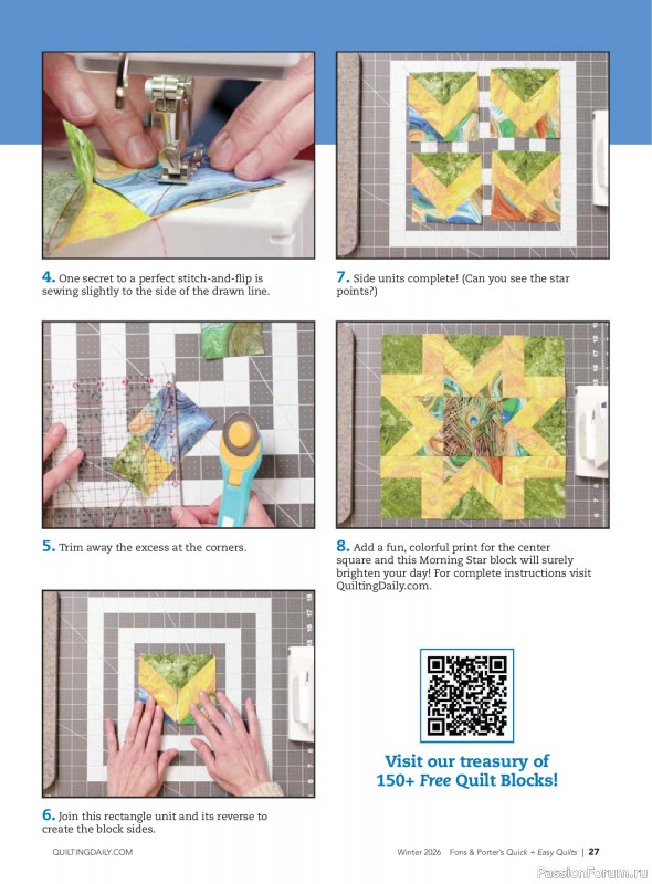 Коллекция проектов для рукодельниц в журнале &laquo;Quick+Easy Quilts - Winter 2026&raquo;