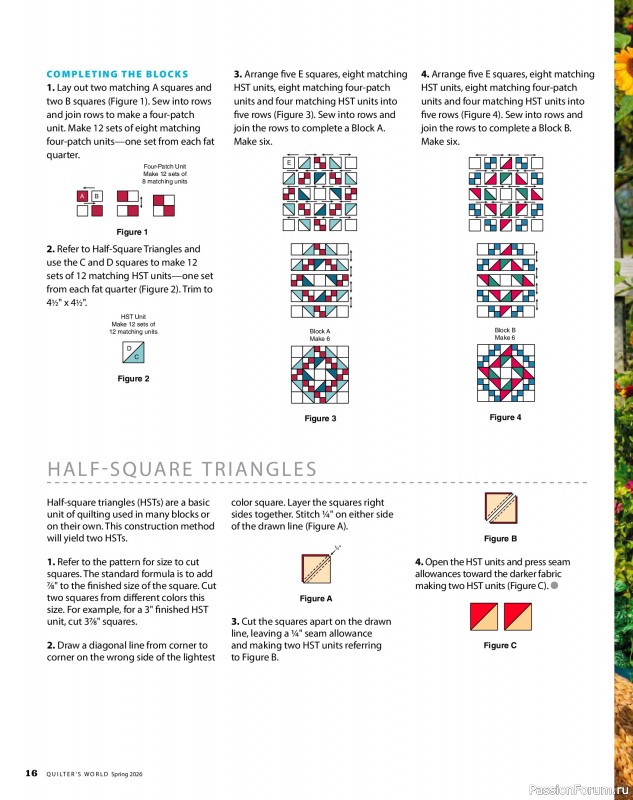 Коллекция проектов для рукодельниц в журнале «Quilter's World - Spring 2026»