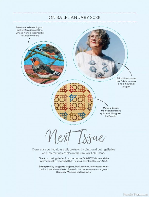 Коллекция проектов для рукодельниц в журнале «Quilters Companion №136 2025»