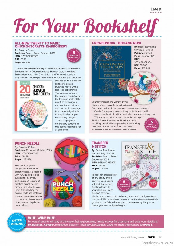 Коллекция проектов для рукодельниц в журнале «Stitch Magazine №158 2025»