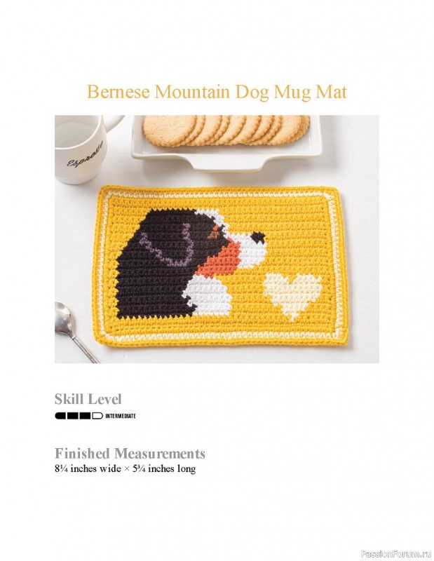 Вязаные проекты крючком в журнале «Pet Mug Mats»