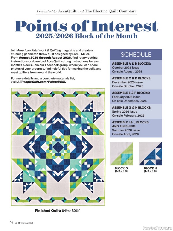 Коллекция проектов для рукодельниц в журнале &laquo;American Patchwork & Quilting №199 2026&raquo;