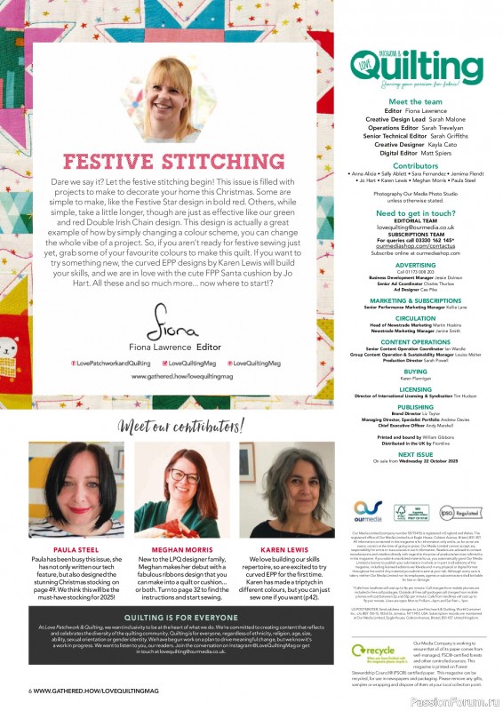 Коллекция проектов для рукодельниц в журнале «Love Patchwork & Quilting №155 2025»