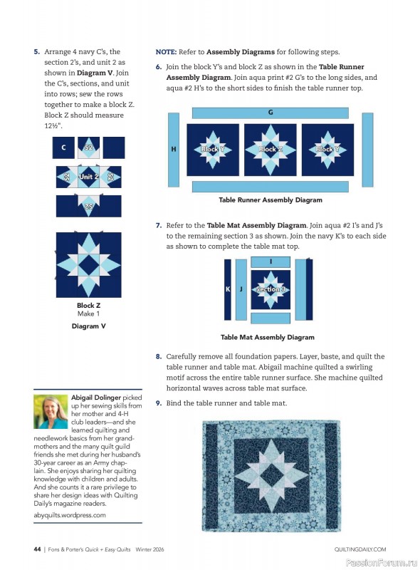 Коллекция проектов для рукодельниц в журнале &laquo;Quick+Easy Quilts - Winter 2026&raquo;