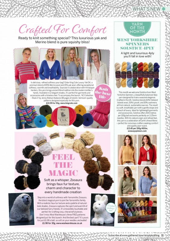 Вязаные проекты крючком в журнале «Simply Knitting №265 2025»