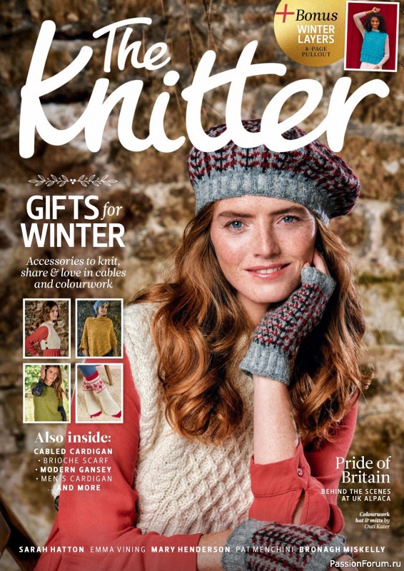 Вязаные проекты спицами в журнале «The Knitter №220 2025»