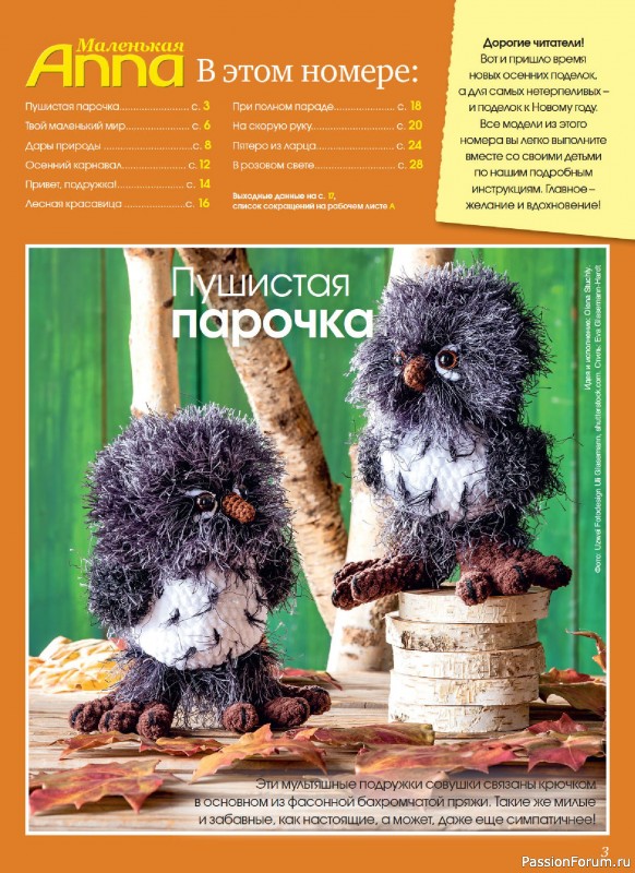 Коллекция проектов для рукодельниц в журнале «Маленькая Anna Осень-Зима 2025»