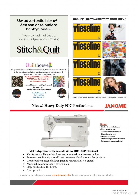 Коллекция проектов для рукодельниц в журнале «Stitch & Quilt №98 2026»