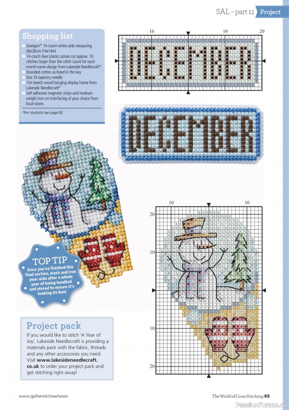 Коллекция вышивки в журнале «The World of Cross Stitching №365 2025»