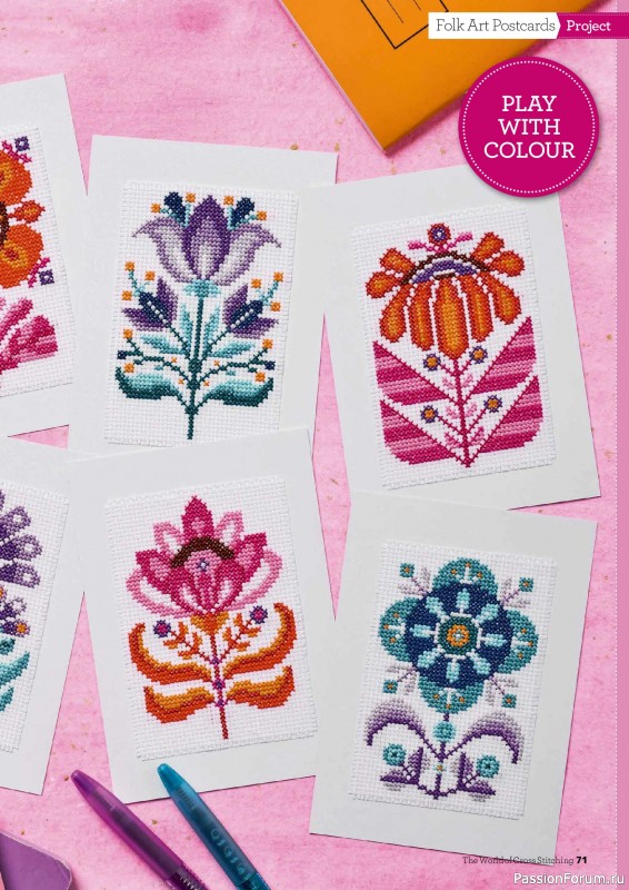 Коллекция вышивки в журнале «The World of Cross Stitching №373 2026»