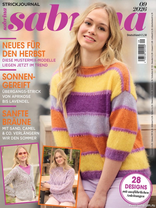 Вязаные модели в журнале &laquo;Sabrina №9 2026 German&raquo;