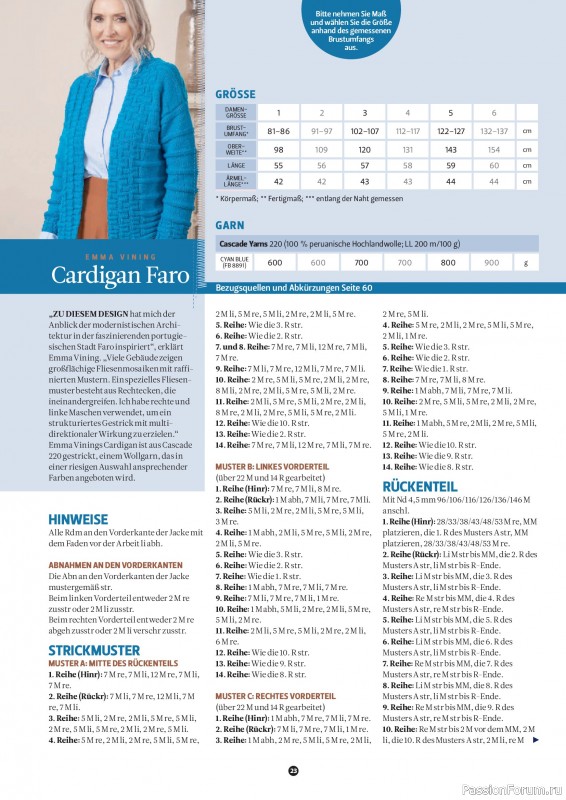 Вязаные проекты спицами в журнале «The Knitter №79 2025 Germany»