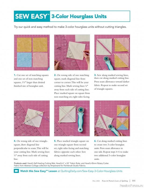 Коллекция проектов для рукодельниц в журнале «Fons & Porter’s Love Of Quilting - Fall 2025»