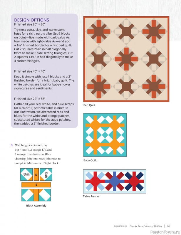 Коллекция проектов для рукодельниц в журнале «Love of Quilting - Summer 2026»